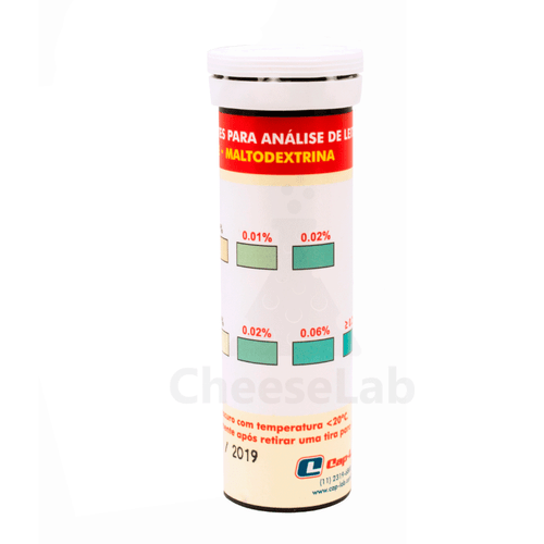 Tiras Reagentes para Analise de Leite Glicose, Maltodextrina – 50 Tiras
